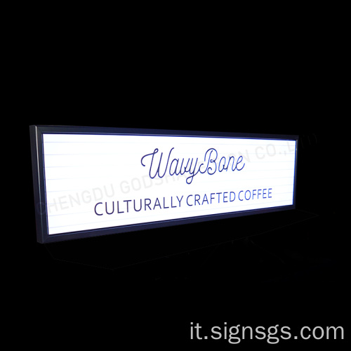 Scatola luminosa pubblicitaria UV LED personalizzata